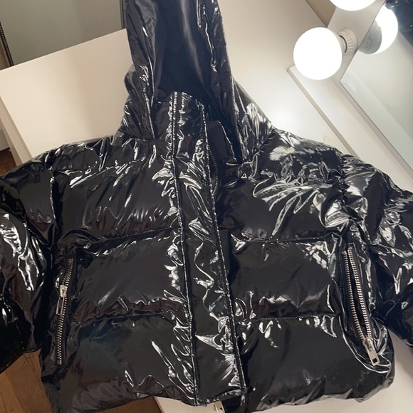 Crop Vinyl Puffer Jacket | Poshmark